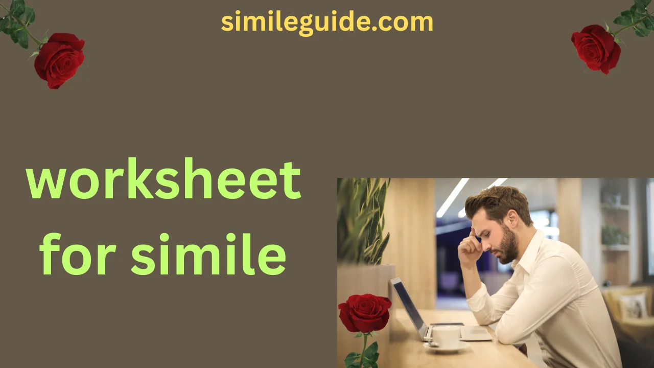 worksheet for simile