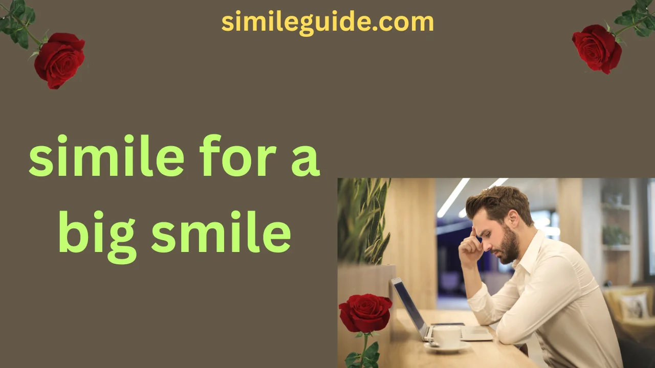 simile for a big smile