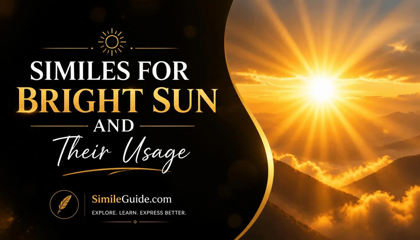 simile for bright sun