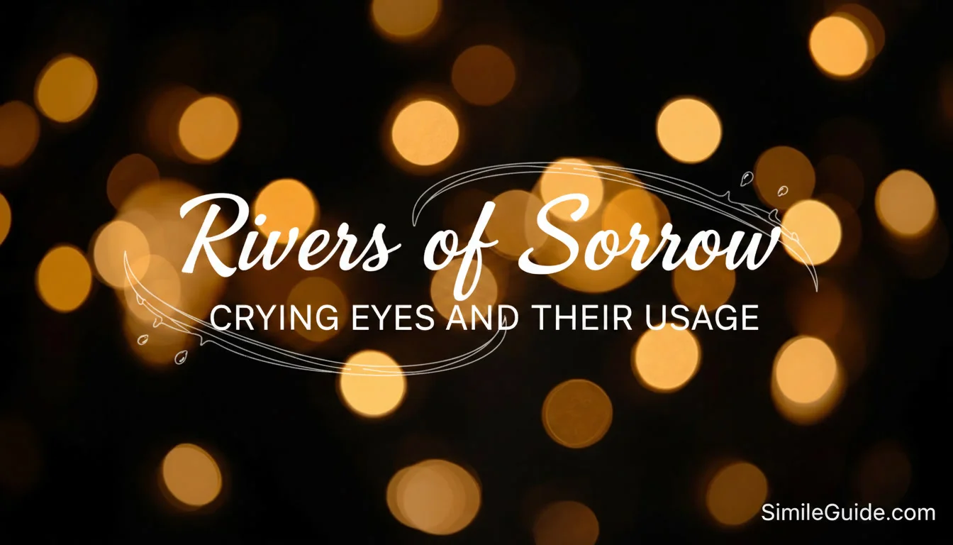simile for crying eyes