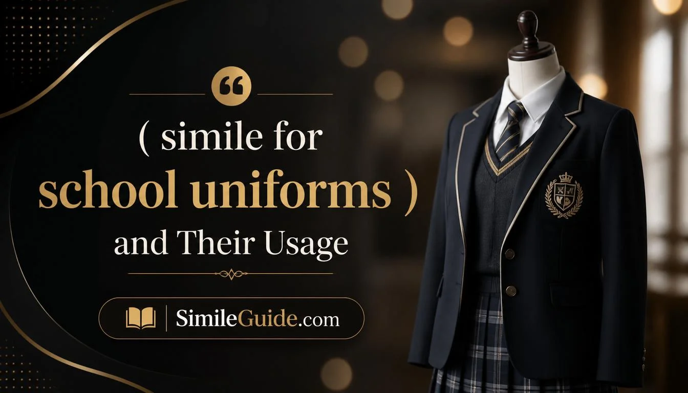 simile for school uniforms