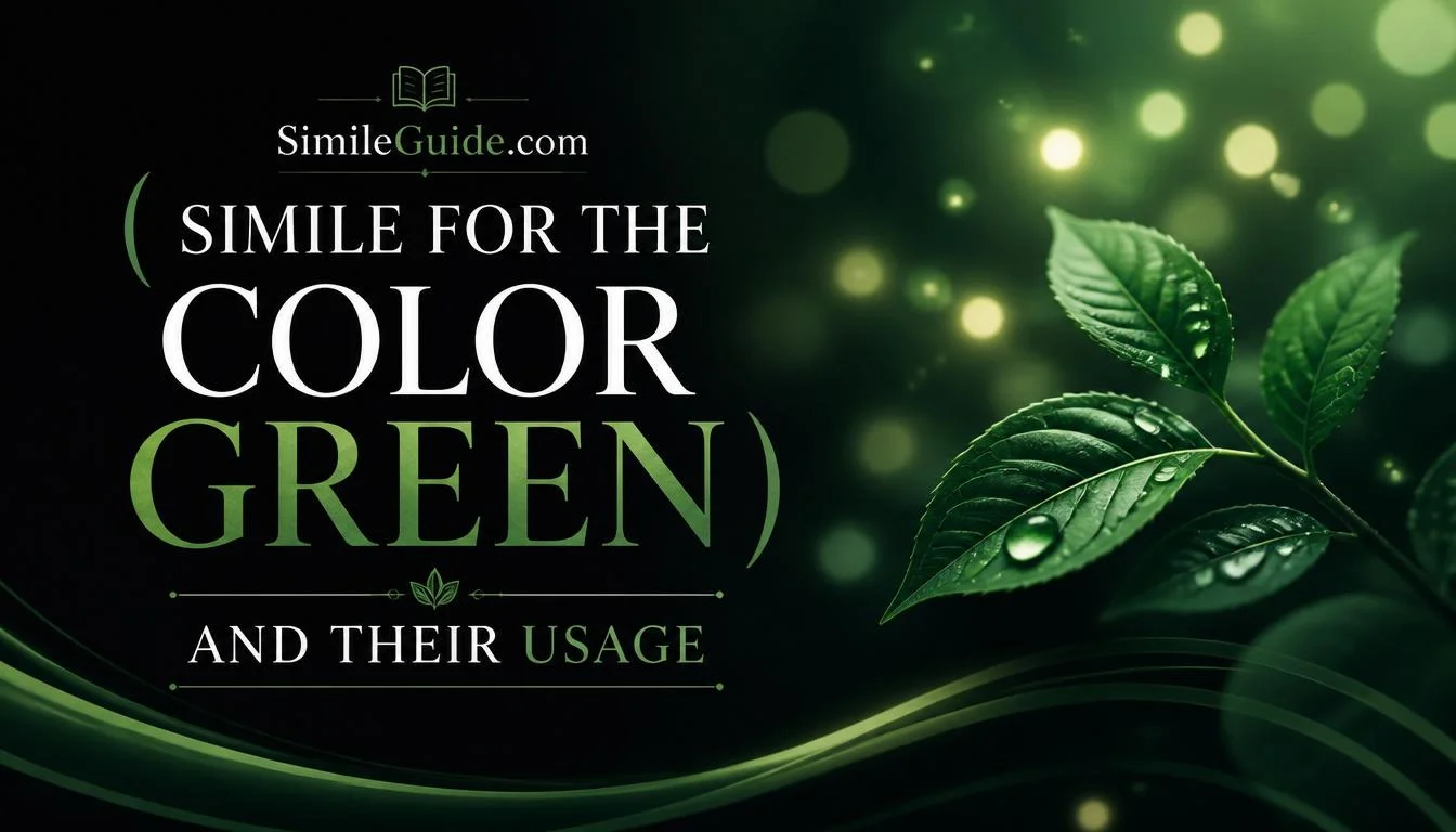 simile for the color green