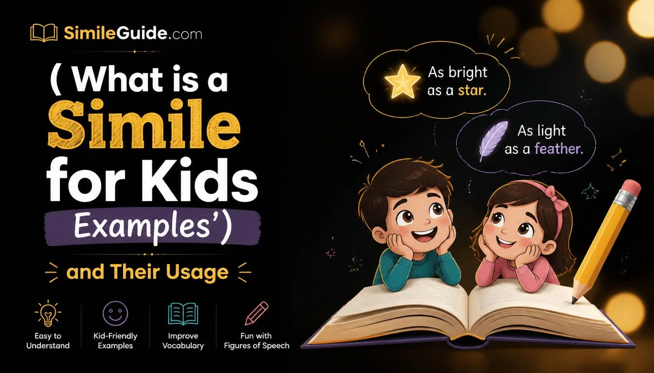 what is a simile for kids examples