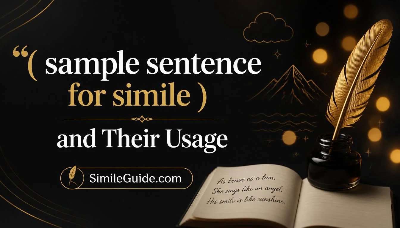 sample sentence for simile