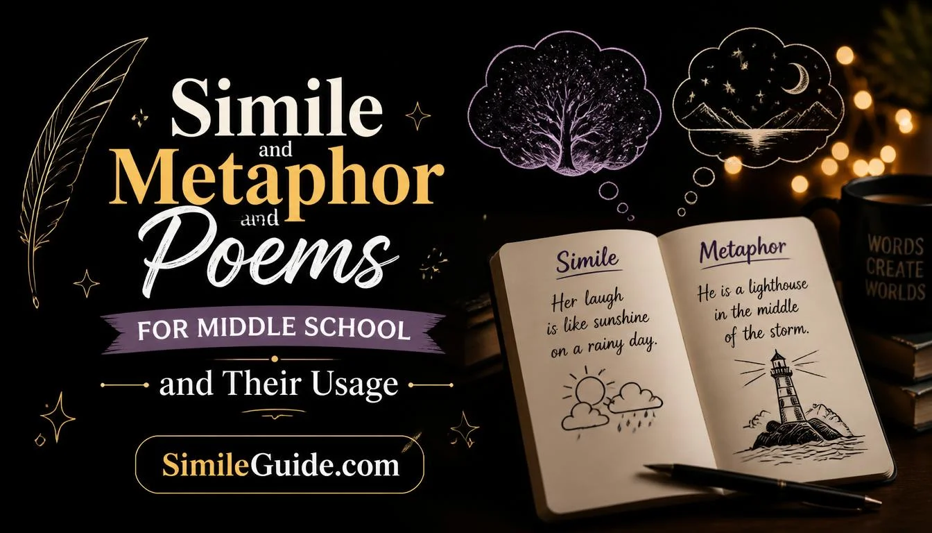 simile and metaphor poems for middle school