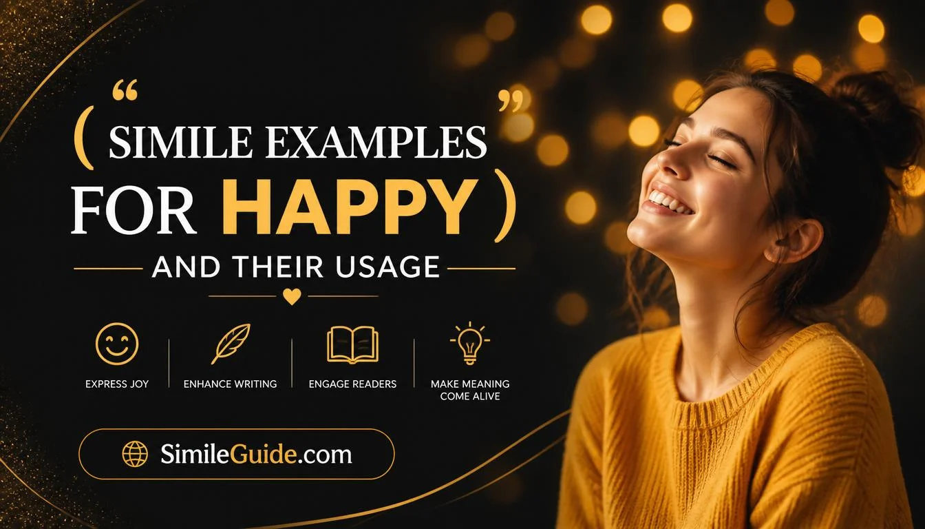 simile examples for happy