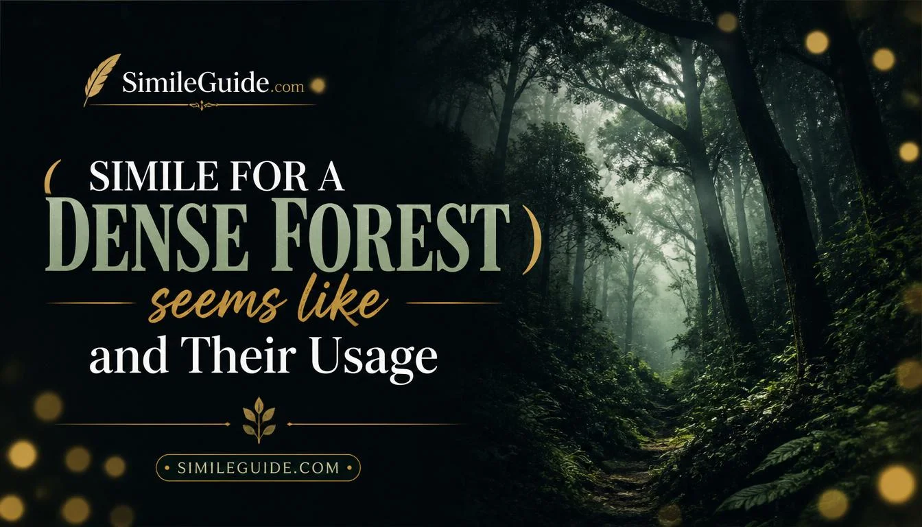 simile for a dense forest seems like