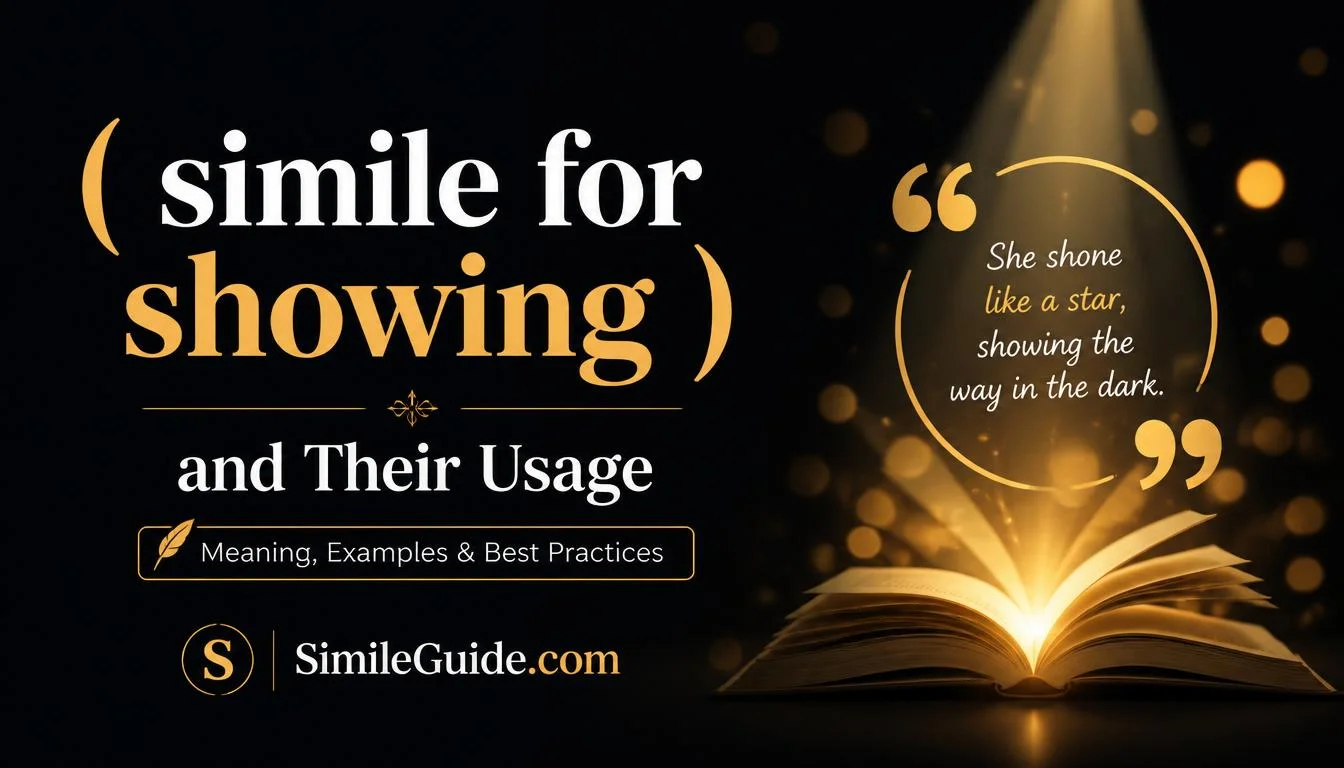simile for showing