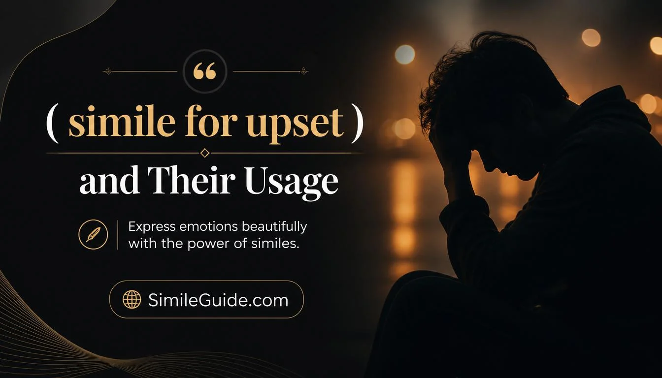 simile for upset