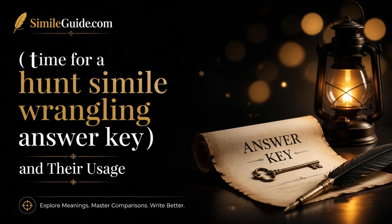 time for a hunt simile wrangling answer key