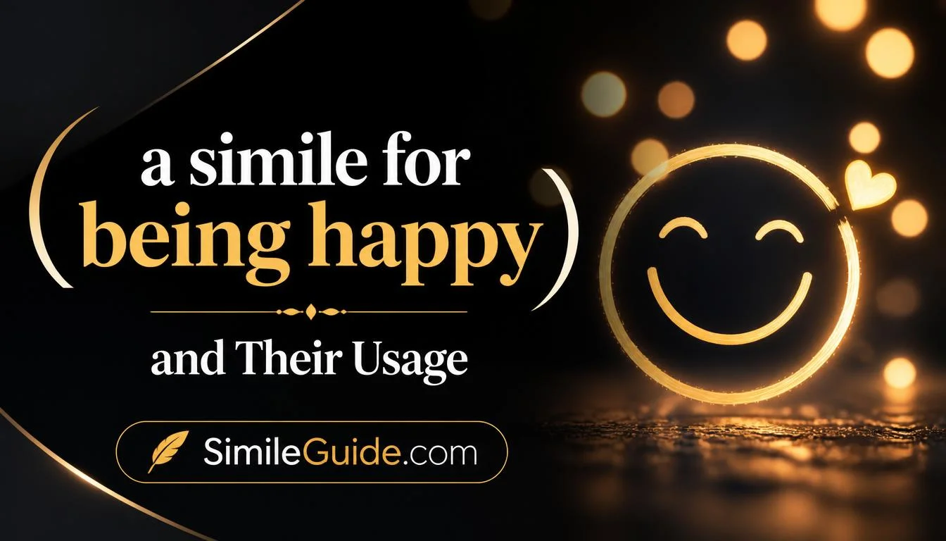 a simile for being happy