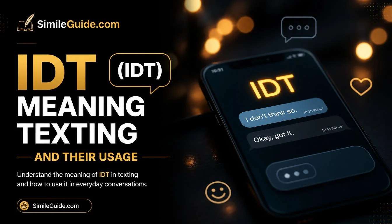 idt meaning texting