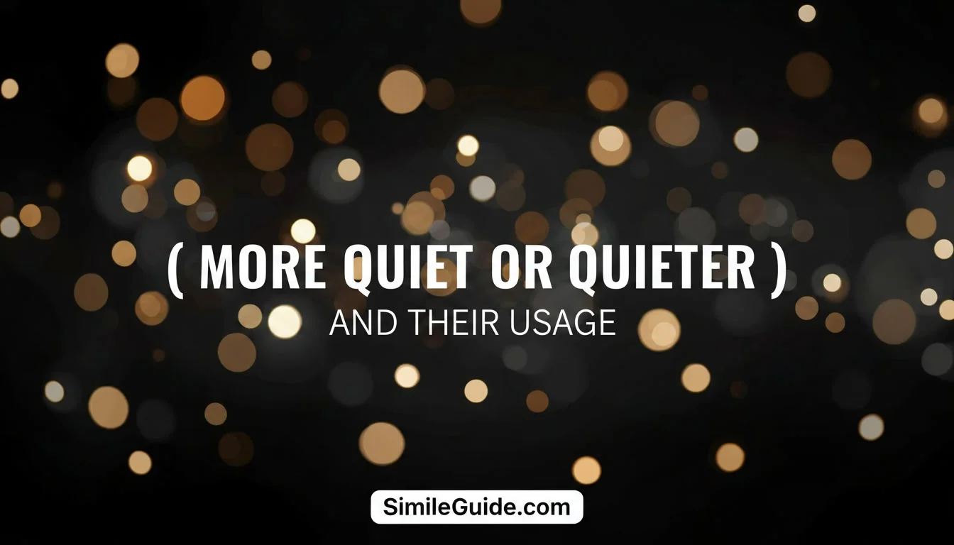 more quiet or quieter