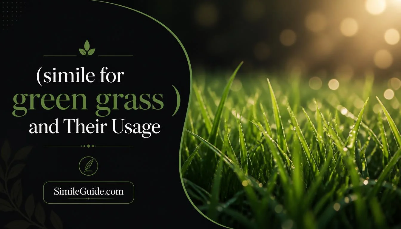 simile for green grass