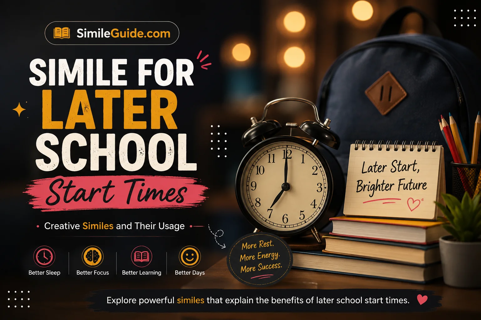 simile for later school start times