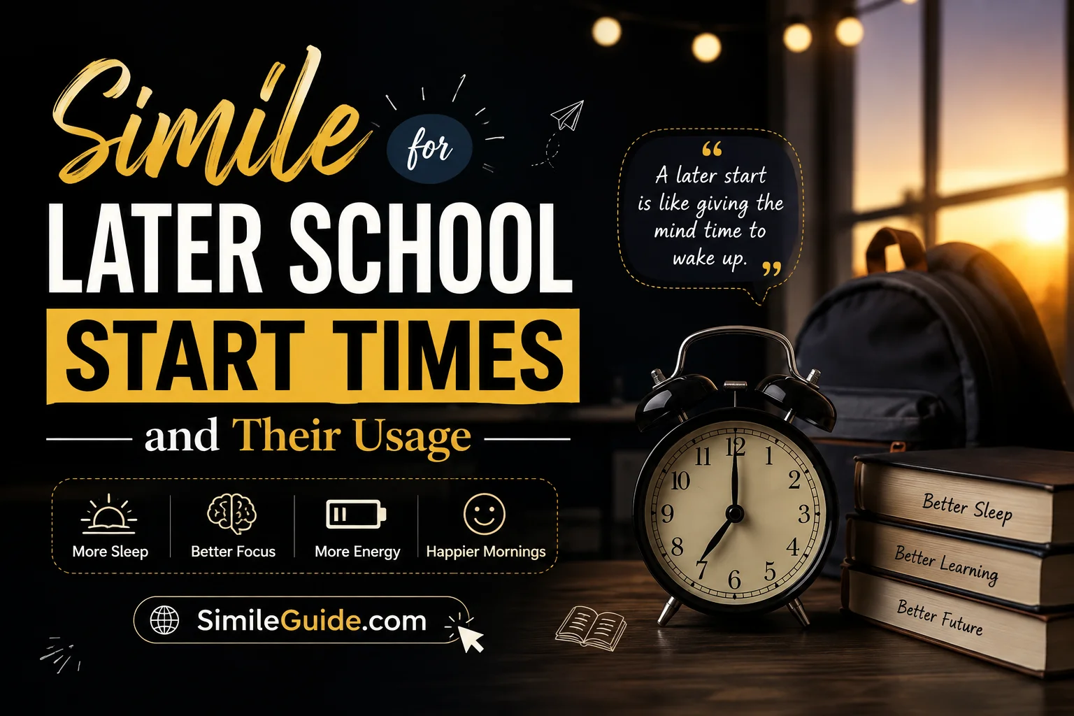 simile for later school start times