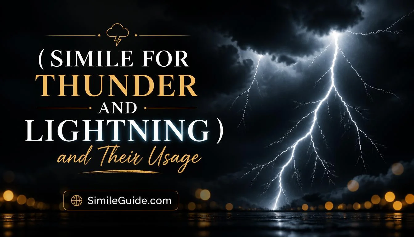 simile for thunder and lightning