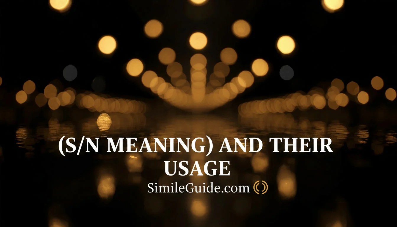 s/n meaning